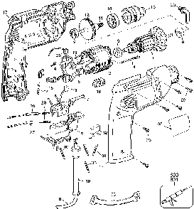 Page A Diagram and Parts List for 1166-44 100 Black and Decker Boring Machine